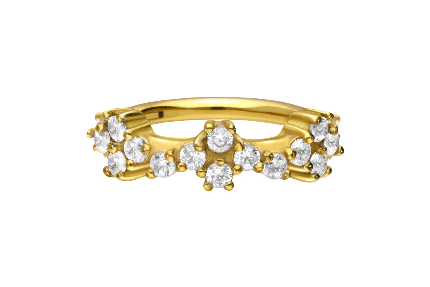 Chirurgenstahl Segmentring Clicker Piercing KRISTALLRANKE